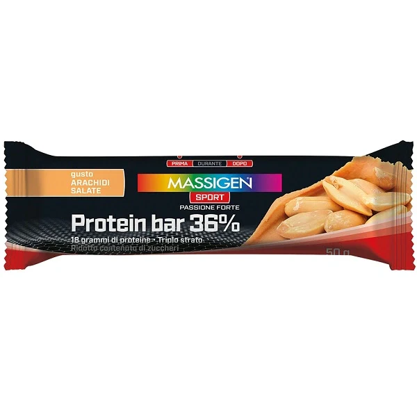 Massigen Sport Protein Bar 36% Caramello Salato 35 g