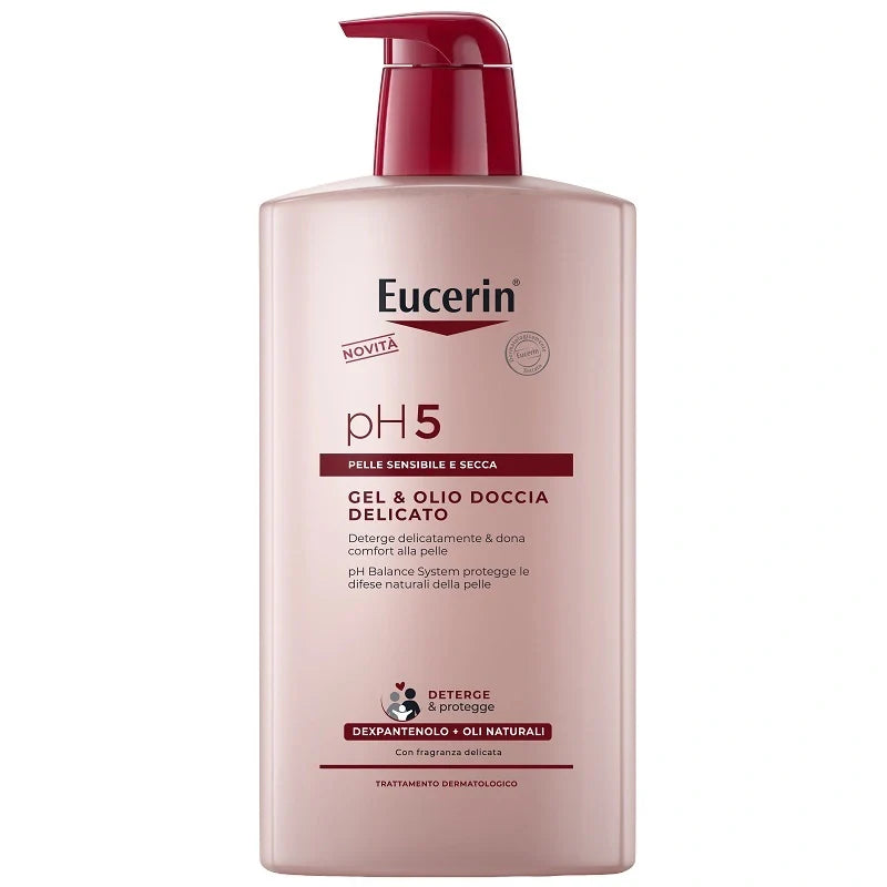 Eucerin Gel e Olio Doccia Delicato 1L, Cosmetici