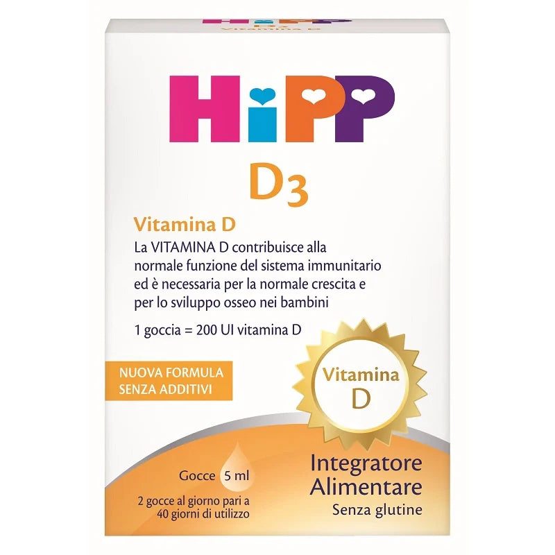 Hipp D3 5 ml - Vitamina D per Infanti - Integratori per bambini
