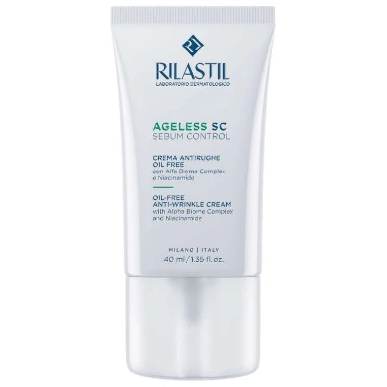 Rilastil Ageless Crema Antirughe Oil Free 40 ml, cosmetico per il viso