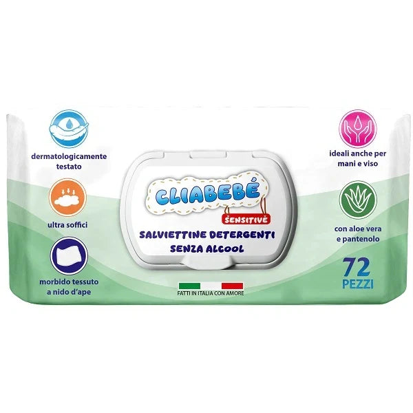 Budetta Farma Cliabebé Salviettine Sensitive 72pz Parafarmaco