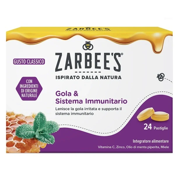 Johnson & Johnson Zarbee's Gola e Sist Immun 24 Pastiglie Parafarmaci