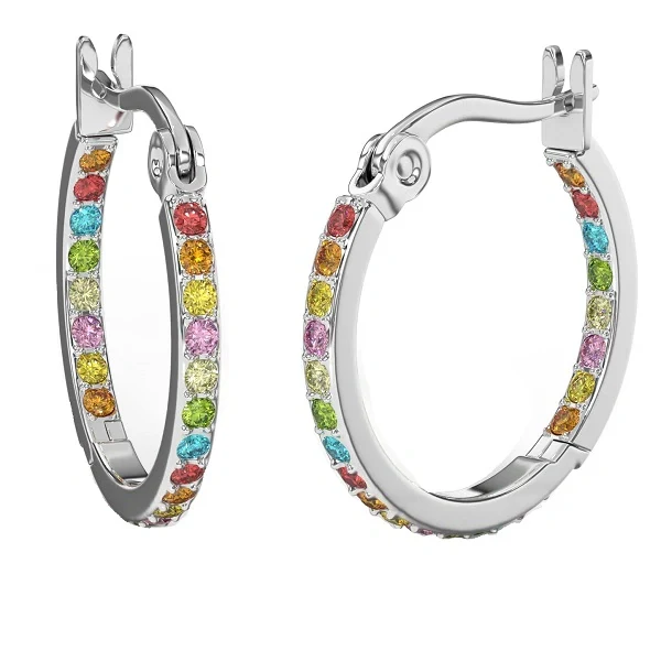 Sanico Orecchini Hoop Multicolor 20mm in Acciaio, Parafarmaco