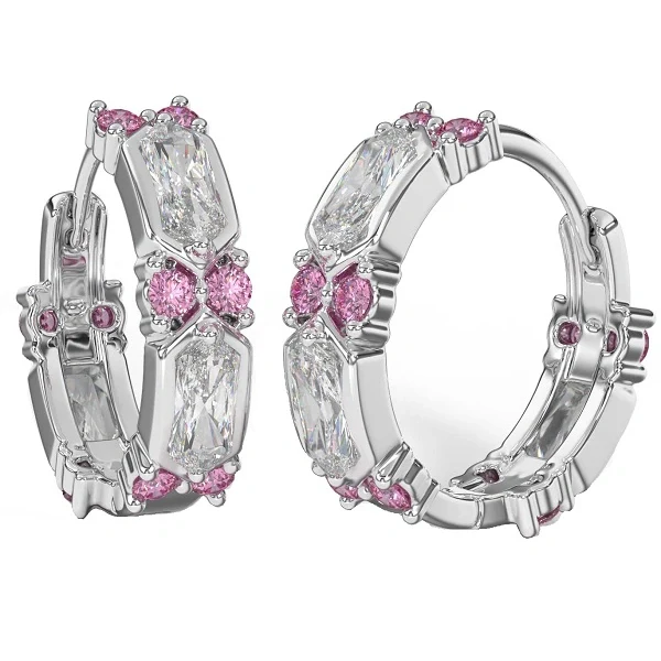 Sanico Orecchini Ring Cristalli Bianchi 19mm Parafarmaco