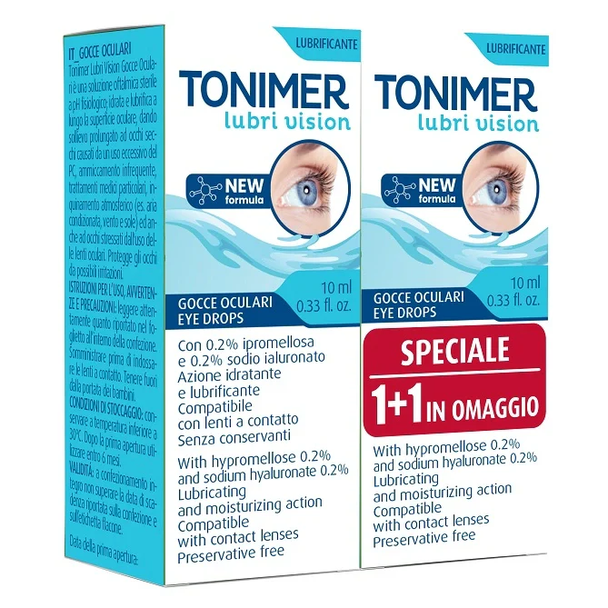 Tonimer Lubri Vision 10 ml - 2 Pezzi