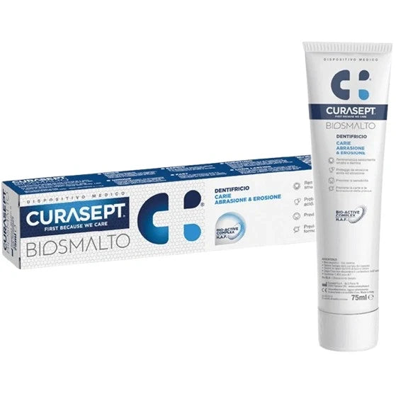 Curasept Biosmalto Prot Carie 75 ml, dentifricio, dispositivi medici