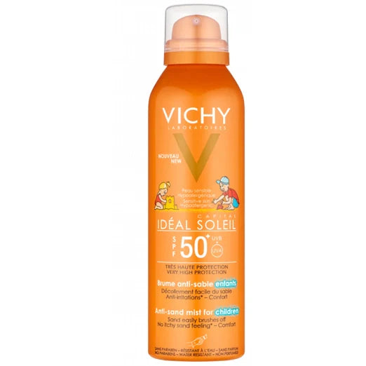 Vichy Ideal Soleil Anti-Sand Kids 50+, 200 ml, protezione solare per bambini