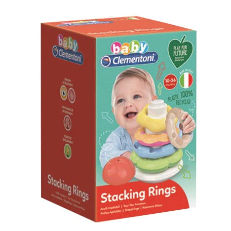 Clementoni Anelli Impilabili Bosco Allegro, giocattolo educativo, Giocattoli prima infanzia