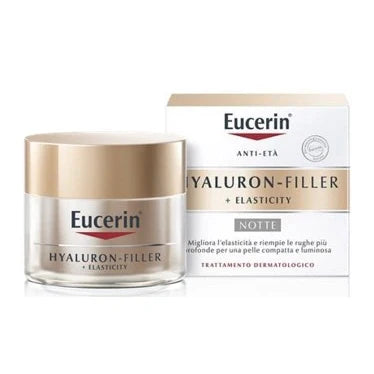Eucerin Hyaluron-Filler Elasticity Notte 50 ml, cosmetico antirughe