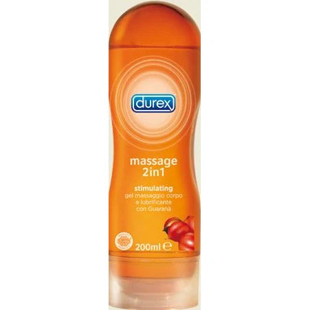 Durex Massage 2 in 1 Stimulating 200 ml, gel massaggio e lubrificante