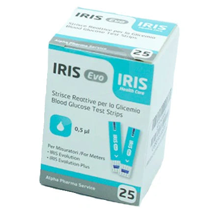 Alpha Pharma Strisce Glicemia Iris Evo 25pz Dispositivo medico
