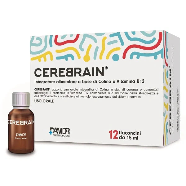 Farmaceutici Damor Cerebrain Integratore 12 Flaconcini da 10 ml, Integratori