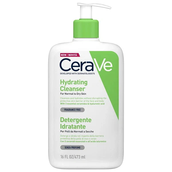CeraVe Detergente Idratante 473 ml, cosmetico per la cura della pelle
