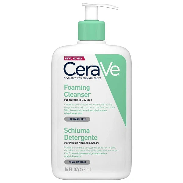 Cerave Schiuma Detergente Viso 473 ml, Detergenti