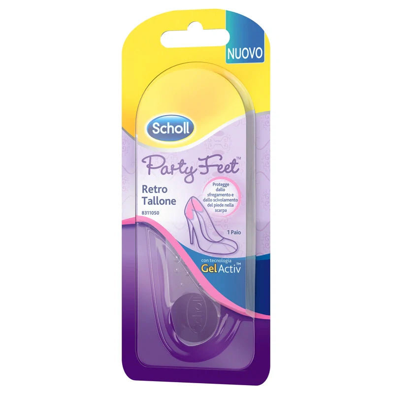 Scholl Party Feet Gel Retro Tallone, fascia in gel per protezione piedi, parafarmaco