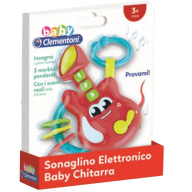 Clementoni Sonaglio Elettronico Chitarra, giocattolo per bambini