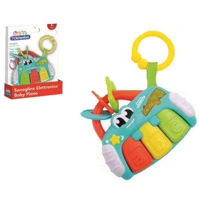 Clementoni Sonaglino elettronico baby pianola, 15,2x22,3x8 cm, Giocattoli