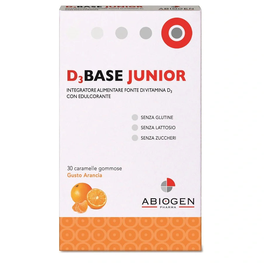 Abiogena D3Base Junior Caramelle Gommose Arancia 30 pz Integratori