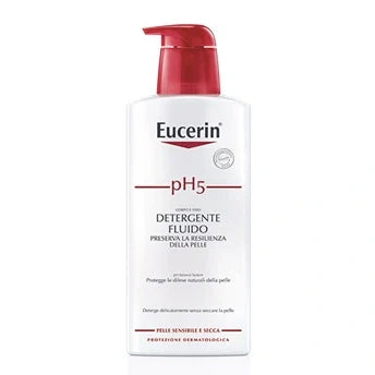Eucerin PH5 Detergente Fluido 400 ml, Parafarmaco per igiene della pelle