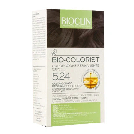Bioclin Bio Colorist 5.24 - Castano chiaro beige rame, kit colorazione capelli