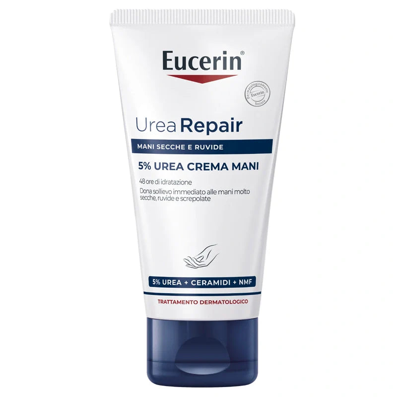 Eucerin UreaRepair Crema Mani 30ml, cosmetico idratante per mani secche