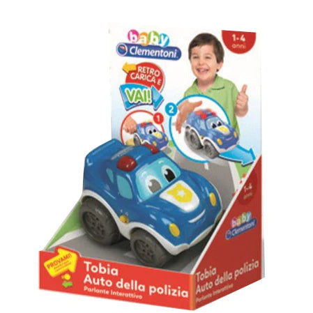 Clementoni Tobia Auto della Polizia, giocattolo per bambini