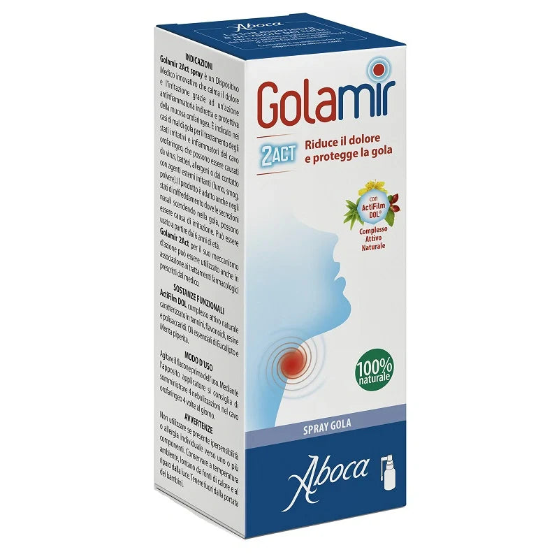 Aboca Golamir 2Act Spray 30ml Dispositivo medico per la gola