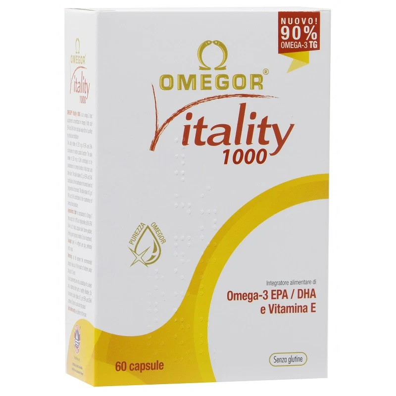 Omegor Vitality 1000 60 cps, integratore per cuore e circolazione