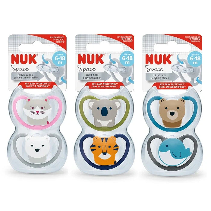 Nuk Succhietto Space 6-18 mesi, silicone, succhietti per bambini