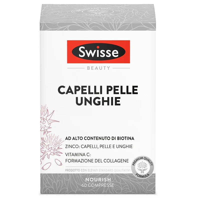 Swisse Capelli Pelle Unghie 60 Compresse, Integratori per capelli e pelle