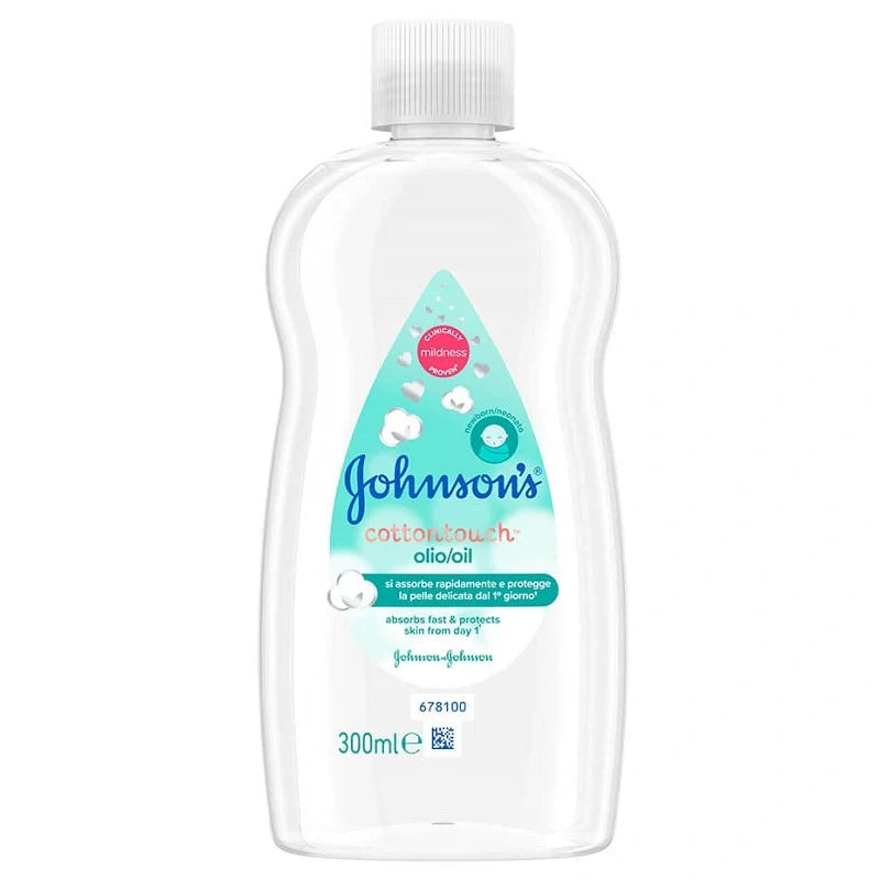 Johnson's Baby Olio CottonTouch 300 ml, olio protettivo per la pelle, parafarmaco