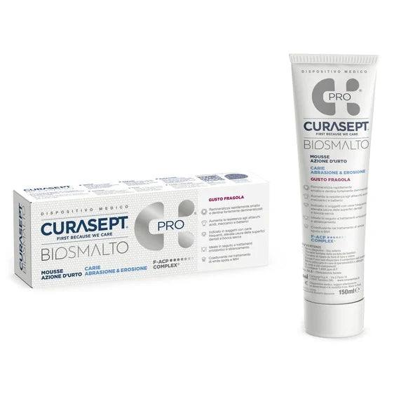 Curasept Biosmalto Mousse Fragola 50 ml, Dispositivo medico per la salute dentale