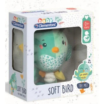 Clementoni Baby Morbido Uccello, gioco per neonati, Giocattoli prima infanzia
