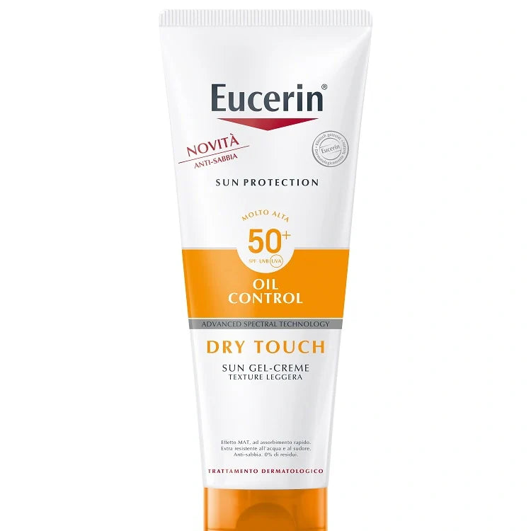 Eucerin Sun Gel Dry Touch 50+, 200 ml, protezione solare