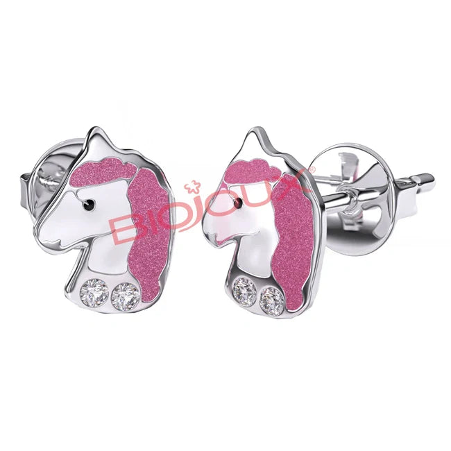 Biojoux Orecchini Rose Unicorn, acciaio chirurgico, gioielli