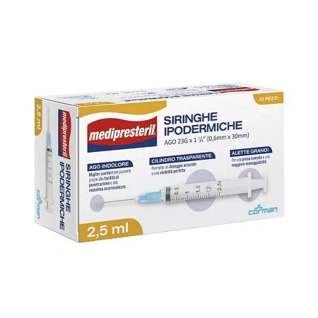 Corman Siringhe Ipodermiche Medipresteril 2,5 ml Dispositivo medico