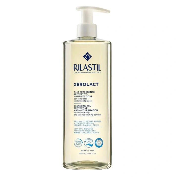 Rilastil Xerolact Olio Detergente 750 ml, Parafarmaco per igiene
