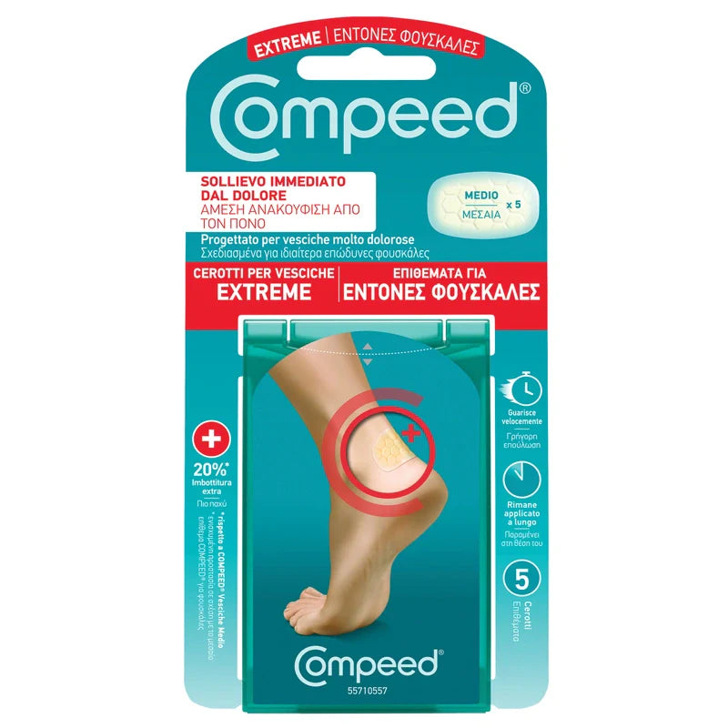Compeed cerotti per vesciche tallone 5 pz, Dispositivo medico