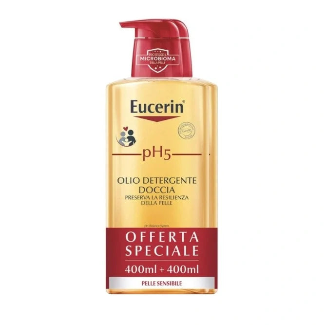 Eucerin pH5 Olio Detergente 400 ml, cosmetico per pelle secca e sensibile