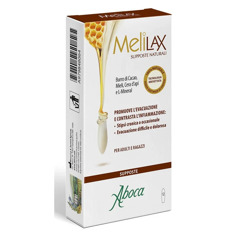 Aboca Melilax supposte naturali 12 pezzi Dispositivo medico
