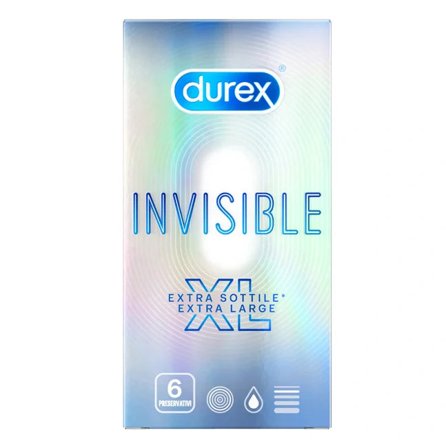 Durex Invisible XL 6pz, preservativi, dispositivi medici