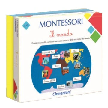 Clementoni Montessori Il Mondo, kit educativo, giocattolo, Giocattoli