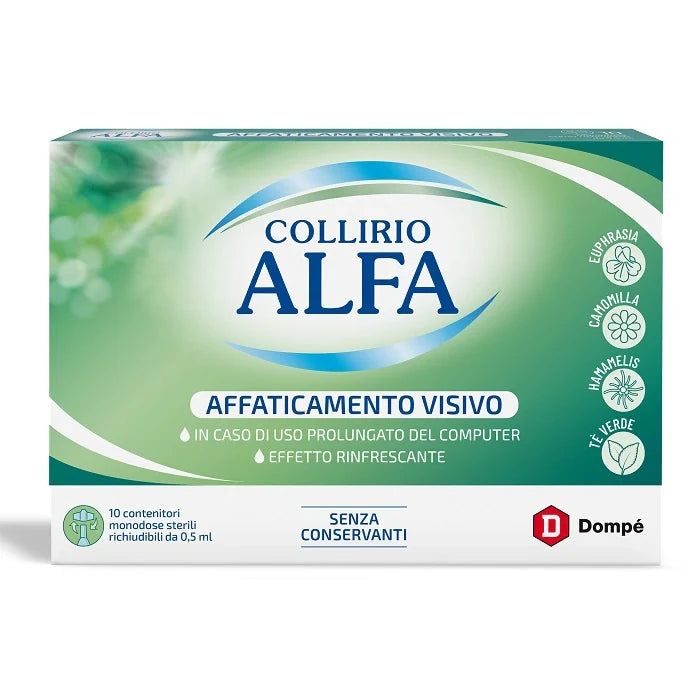 Dompe Collirio Alfa Affaticamento Visivo 10pz Dispositivo medico