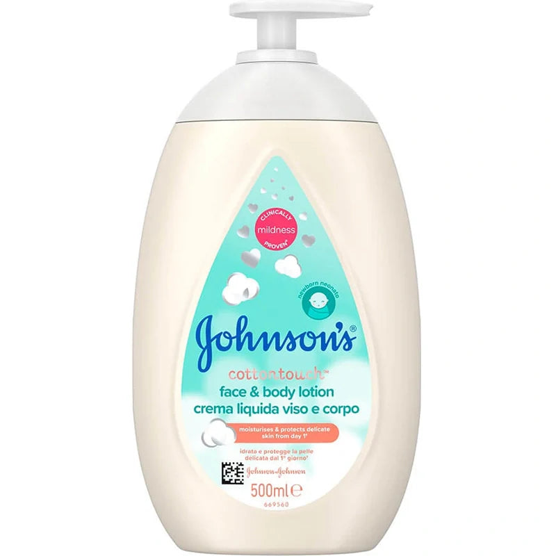 Johnson's Crema Liquida Viso e Corpo 500 ml, Cosmetici per neonati