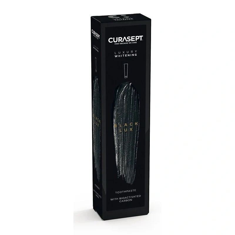 Curasept Black Luxury Dentifricio 75 ml, dentifricio sbiancante, igiene orale