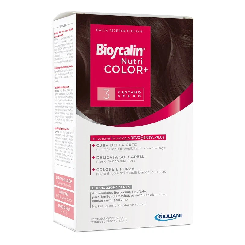 Bioscalin Nutricolor Plus Castano Scuro 40 ml, crema colorante, cosmetici