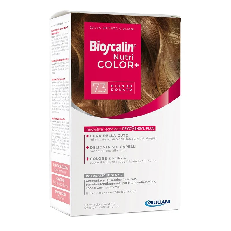 Bioscalin Nutricolor Plus 7,3 Biondo Dorato 40 ml crema colorante, cosmetici per capelli