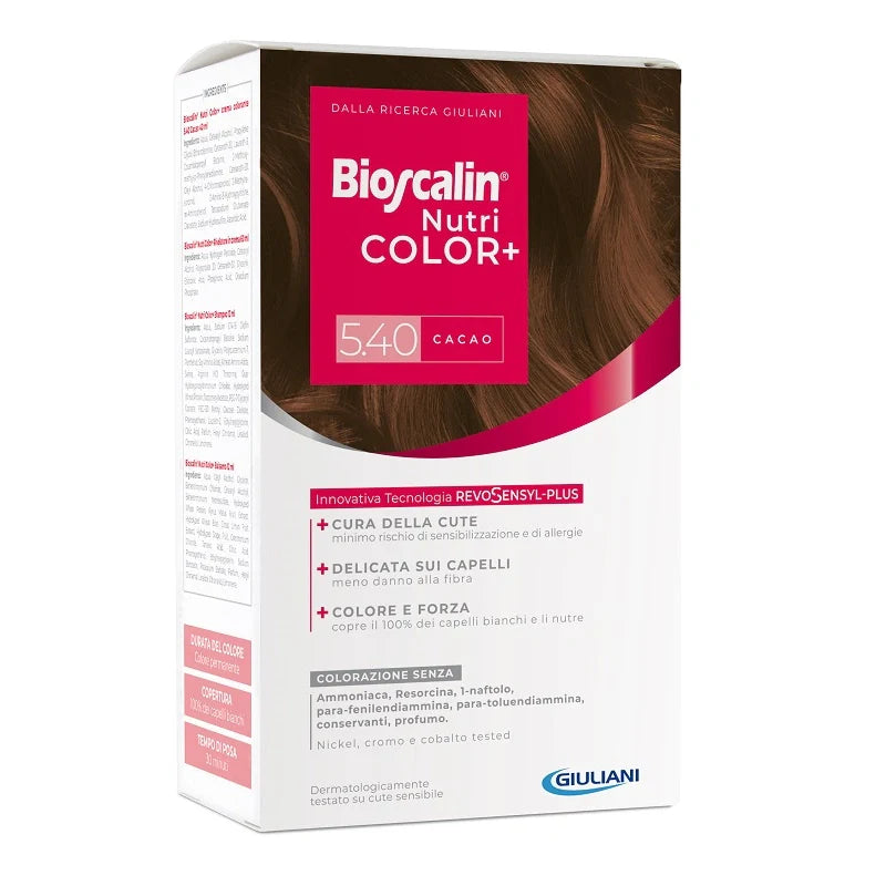 Bioscalin Nutricolor Plus 5,40 Cacao, crema colorante, cosmetici