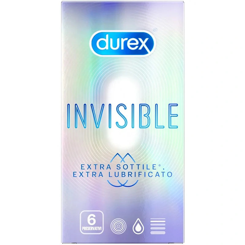 Durex Invisible Extra Lubrificati 6pz, preservativi, dispositivi medici