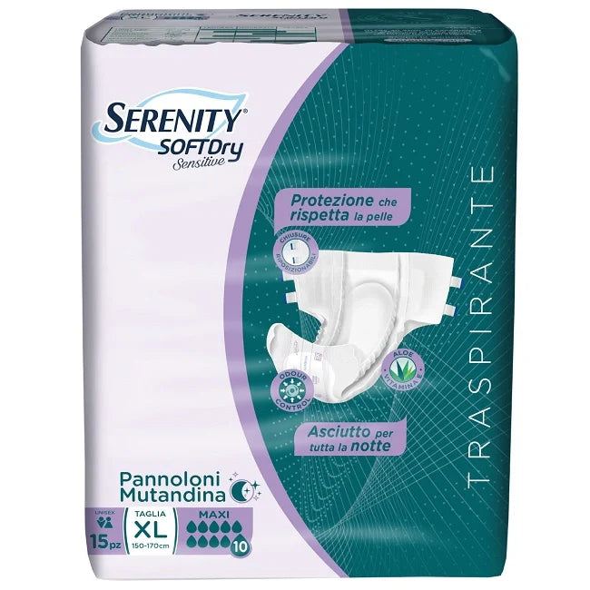 Serenity Pannoloni SD Sensitive Maxi XL 15 Pezzi Dispositivo medico